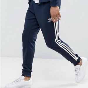 Adidas Cuffed Navy Track Pants